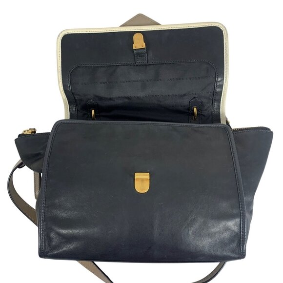 Marc By Marc Jacobs Colorblock Lamb Leather Crossbody Handbag Limited Edition - Picture 4 of 13